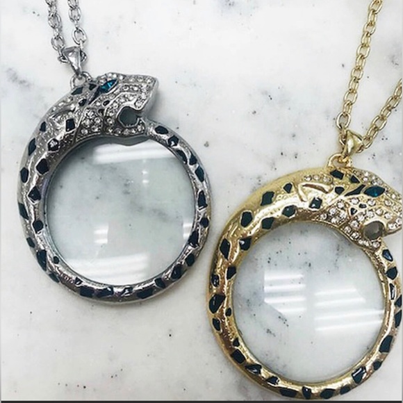 Panther Magnifier Necklaces-gold or silver -NWT-Boutique - Picture 1 of 8